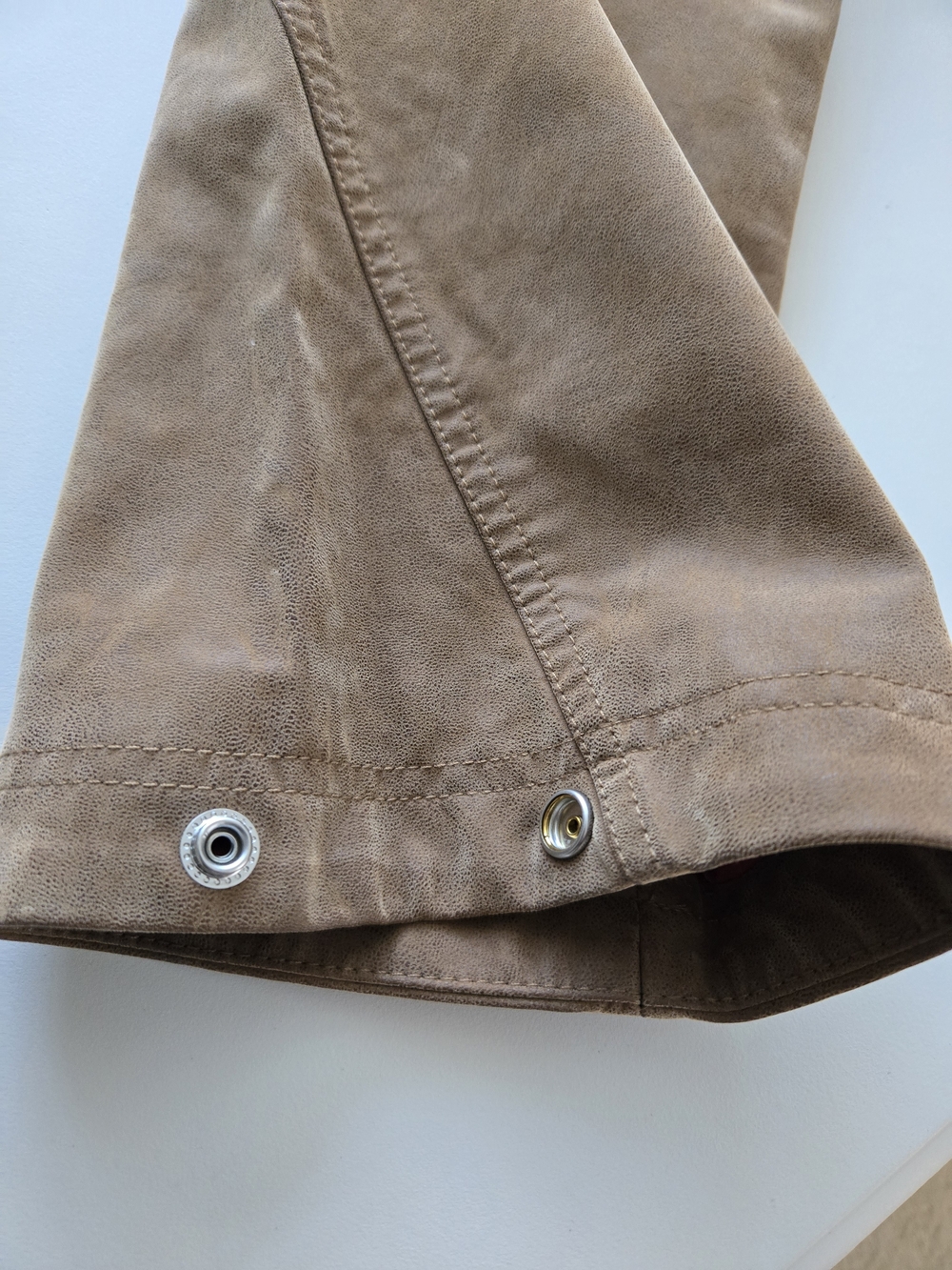 Free People Blair Vegan Suede Moto Trucker Shacket Cargo Utility Jacket Brown L - Picture 6 of 12